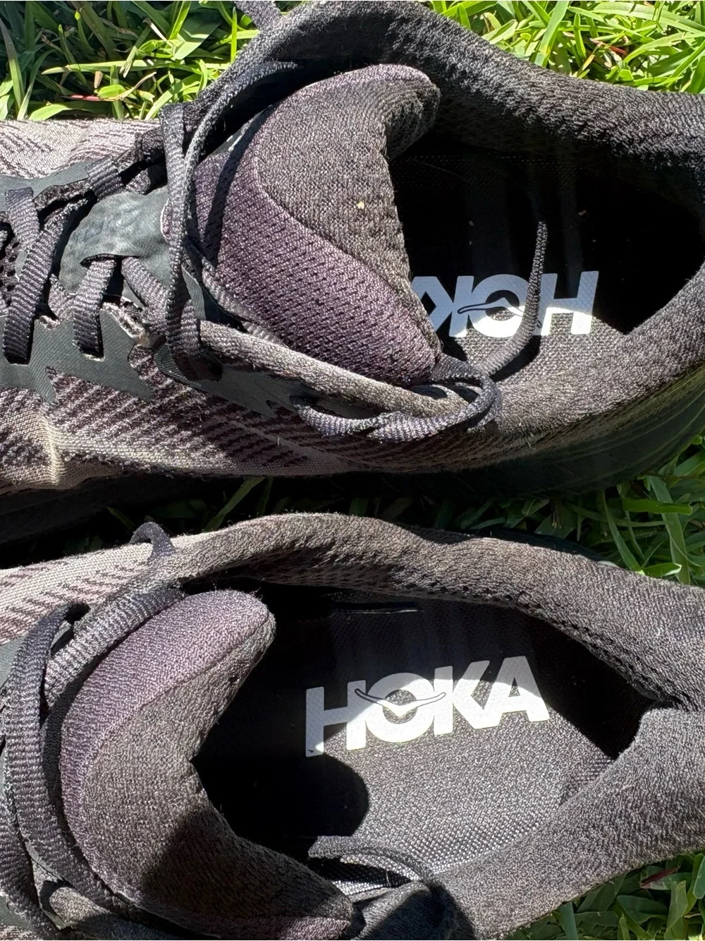 Hoka Black Clifton Running Shoes- new insoles. Sz. 10 Men’s - Picture 4 of 8
